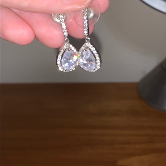Diamond Dangling Earrings - Picture 3 of 4